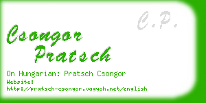 csongor pratsch business card